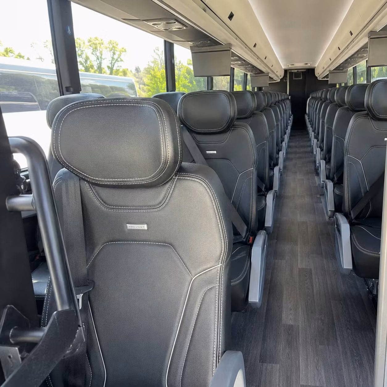 56 passenger charter bus interior