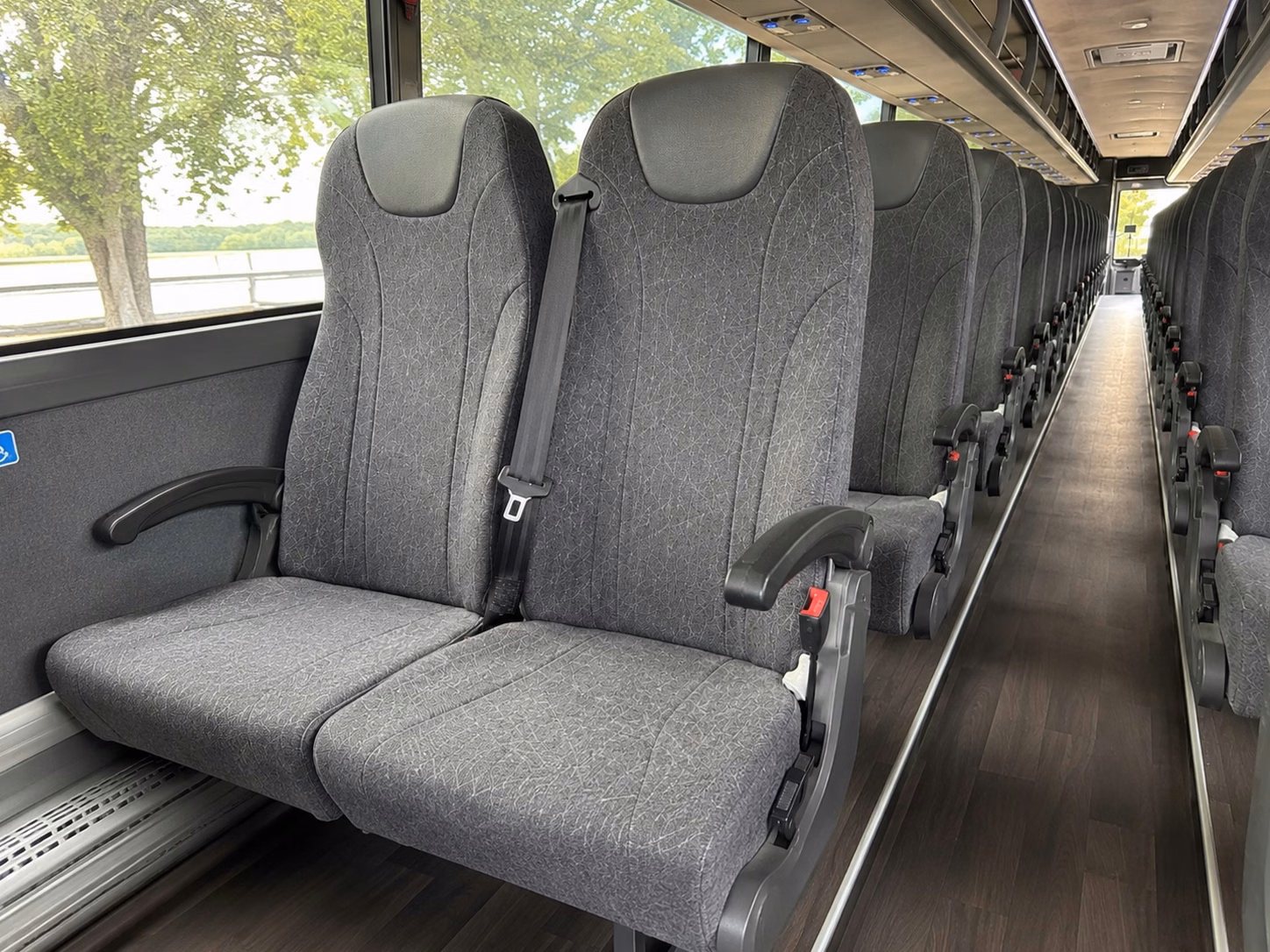 newport news charter bus rental interior