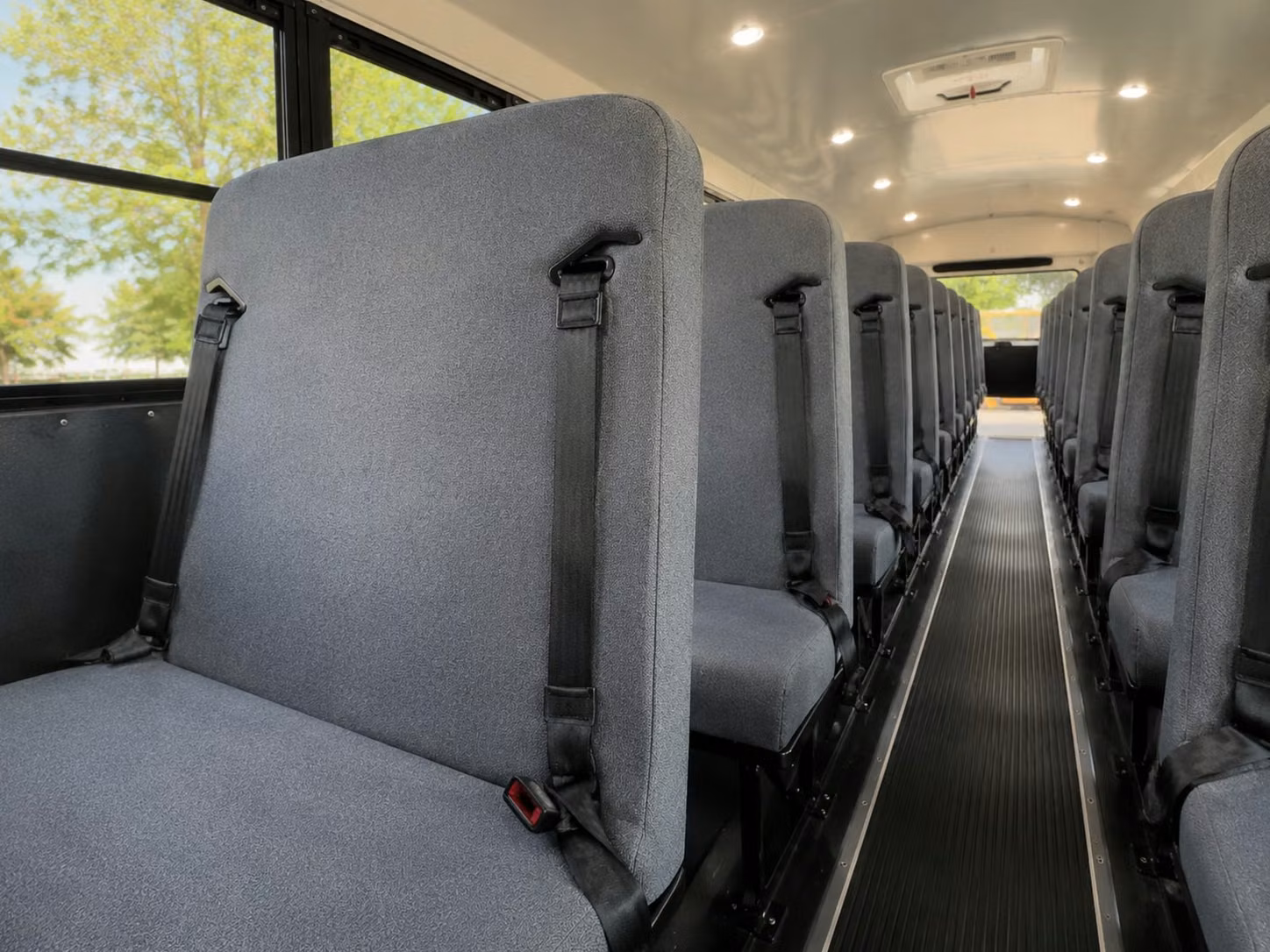 school bus inside